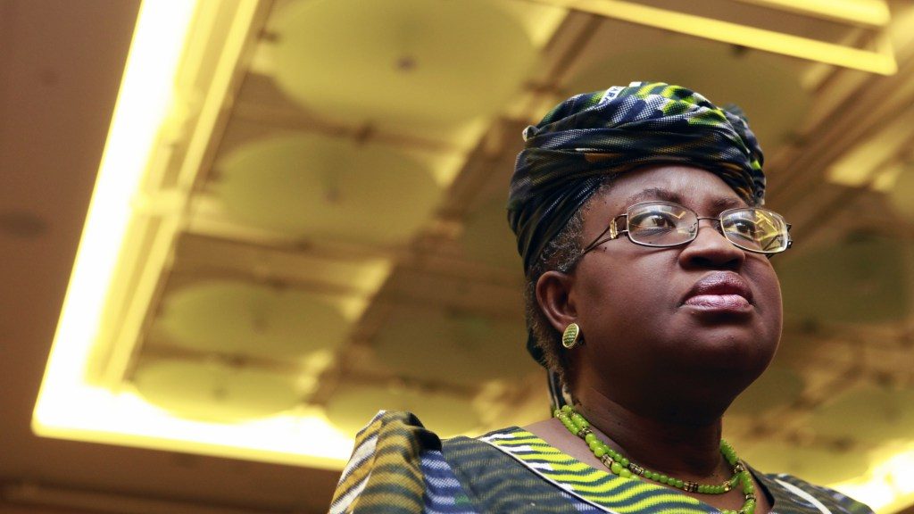 Managing Director of the World Bank Okonjo-Iweala arrives for the Korea – World Bank Development conference in Busan