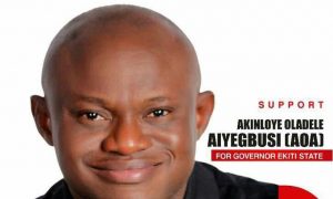 SDP EKITI GOV CANDIDATE AKINLOYE AYEGBUSI