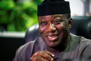 The Minister of Mines and Steel Development Kayode FAYEMI speaks during an exclusive interview with Reuters in Abuja