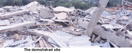 demolished site