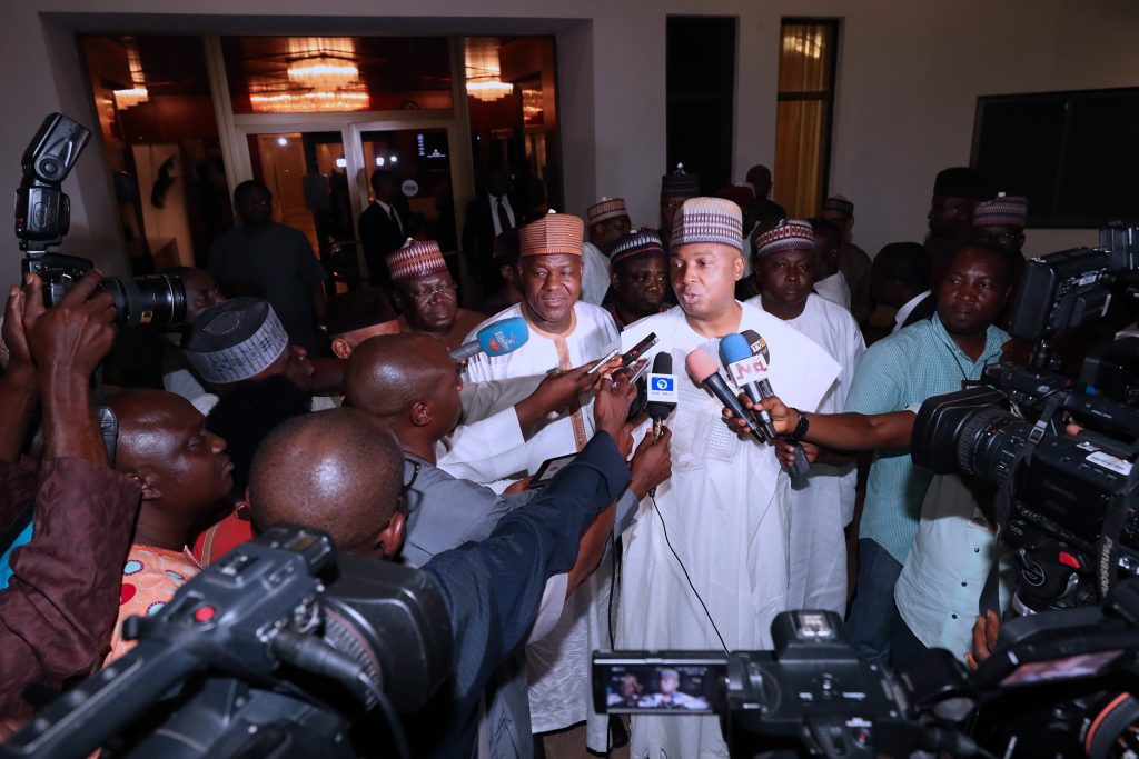 PRESIDENT BUHARI MEETING WITH NASS EXECUTIVES.