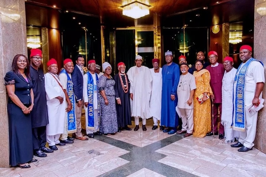 buhari-receives-family-of-late-former-vice-president-alex-ekwueme-in-aso-rock