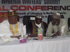 LR Borno State Governor, Kashim Shetima_ Prof Olu Obafemi and B.M. Dzukogi