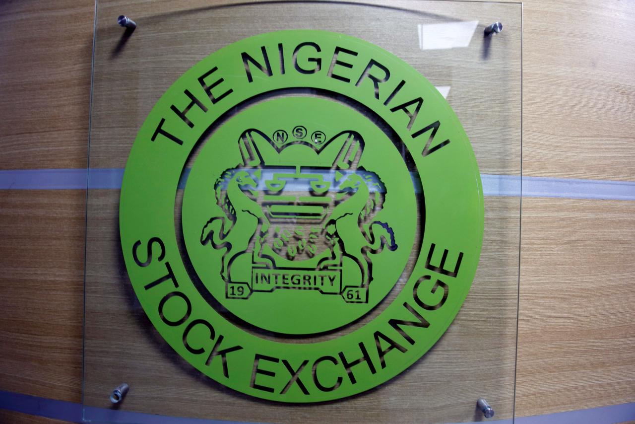 FILE PHOTO: The logo of the Nigerian Stock Exchange in Lagos