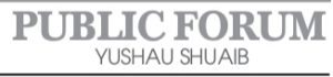 PUBLIC FORUM – YUSHAU SHUAIB
