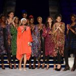 Ronke Ademiluyi with models on Moremi Collection