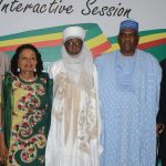 L-R Gen Ike Nwachukwu (Rtd),Hon Titi Oseni Gomez,Sarkin Sokoto, Alhaji Muazu Abubakar,Chief Kenny Martins