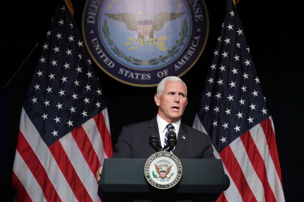 VP Pence Delivers Remarks On Military In Space During Visit To The Pentagon