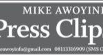 PRESSCLIPS AWOYINFA