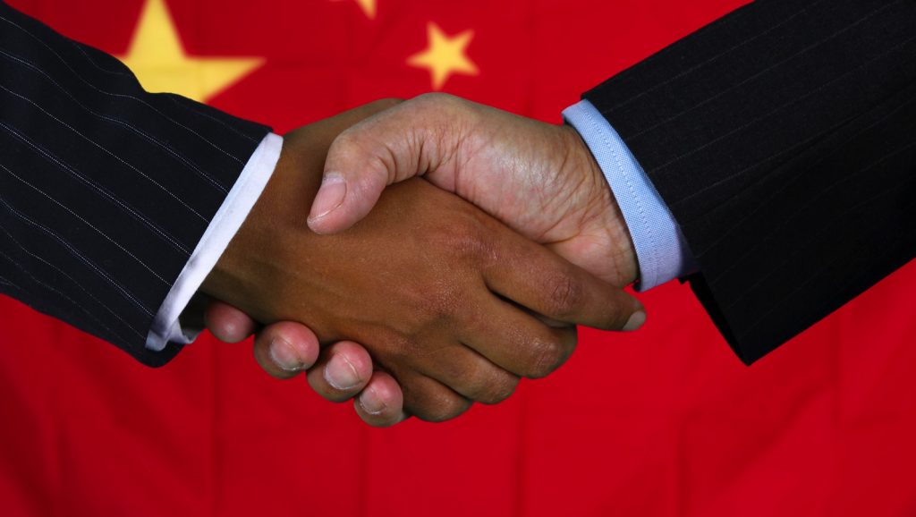 China-Africa handshake