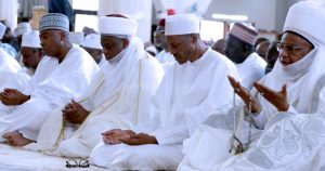 PRESIDENT BUHARI ATTENDS JUMA’AT PRAYER