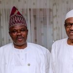 Governor Ibikunle Amosun (L) with President Muhammadu Buhari (R)