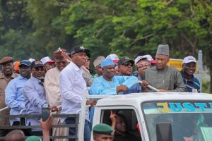 Osun poll protest: Police teargas Saraki, Fayose, Tambuwal, others