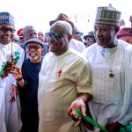 (L-R): Buhari, Ngige, Wike