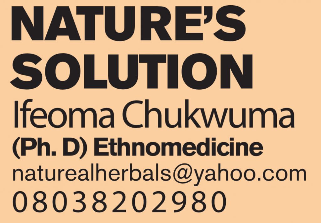 NATURE’S SOLUTION – IFEOMA CHUKWUMA