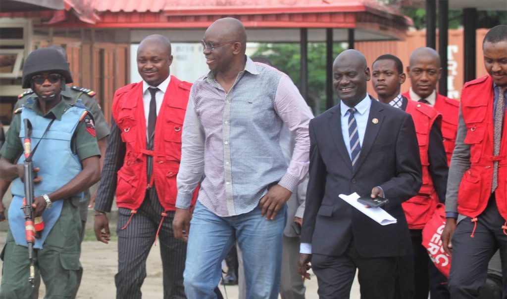 Fayose arraigned on 11 counts, pleads not guilty