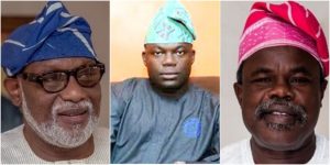 L-R: Akeredolu, George, Oloyelogun