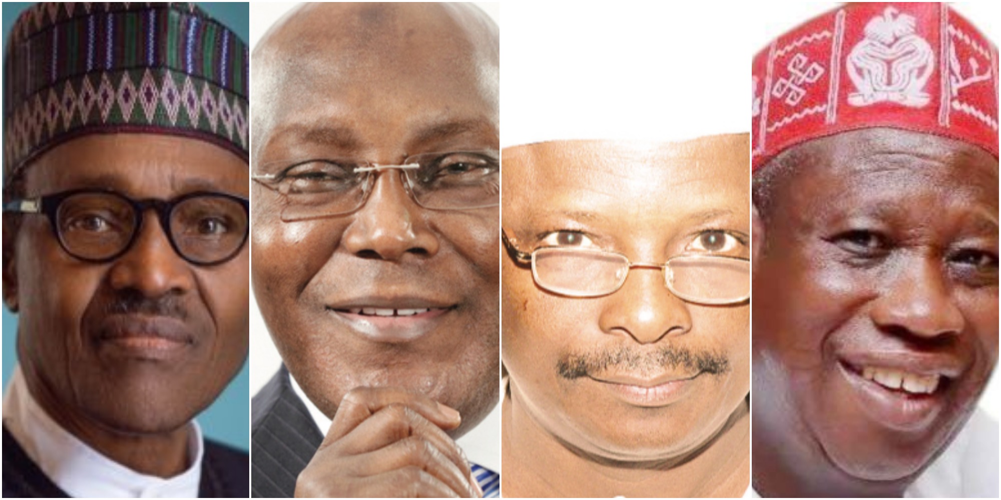 L-R: Buhari, Atiku, Kwankwaso, Ganduje