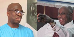 Atiku campaign spokesman Sowunmi (L), Amaechi (R)