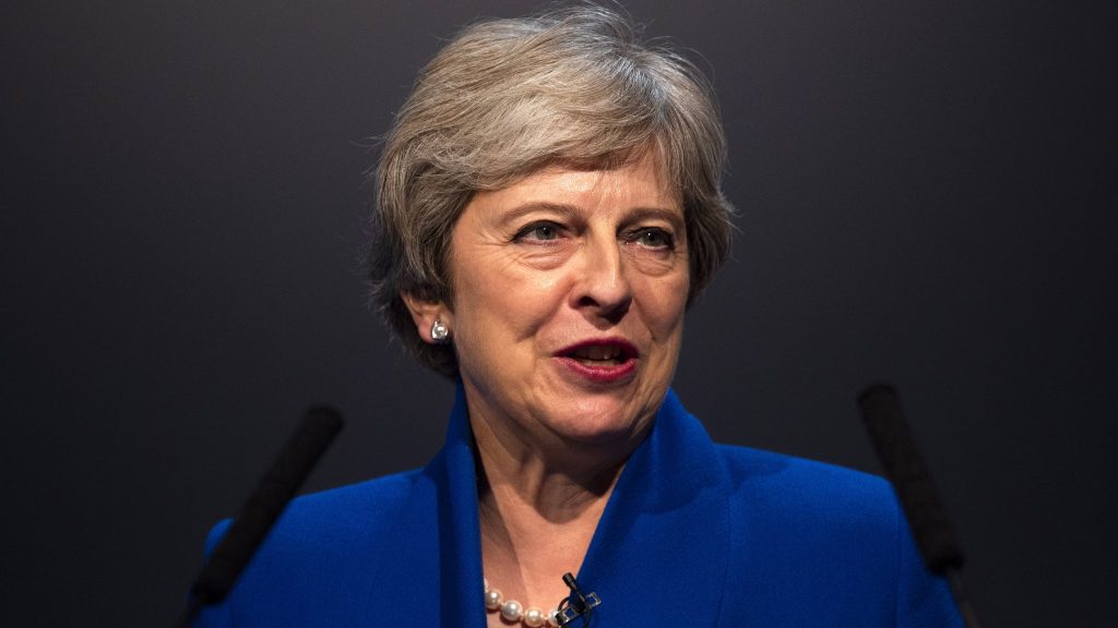 U.K. PM Theresa May Delivers Speech At Zero Emission Vehicle Summit