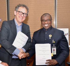 BP’s John Goodridge (L), NNPC’s Maikanti Baru (R)