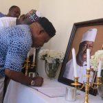 PDP national chairman Uche Secondus signs condolence register for late Chief Tony Anenih