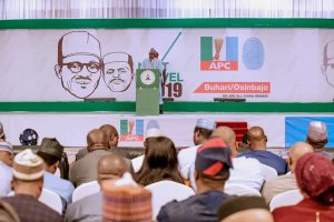 Buhari at “Next Level” 2019 campaign launch