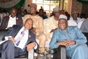 AGF Ahmed Idris (L) and Kaduna State Finance Commissioner Suleiman Abdu Kwari at NACOFED Conference in Kaduna