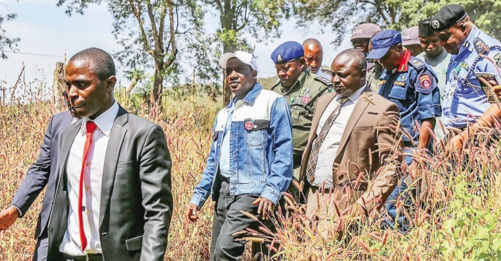 Lalong inspecting destroyed communities