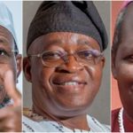 L-R: Aregbesola, Oyetola, Adeoye