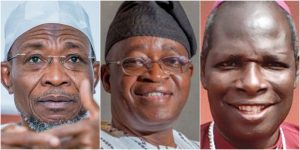 L-R: Aregbesola, Oyetola, Adeoye