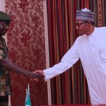 PRESIDENT BUHARI MEETS ARMY  BURATAI