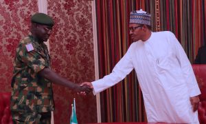 PRESIDENT BUHARI MEETS ARMY  BURATAI