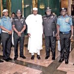 President with police leadership