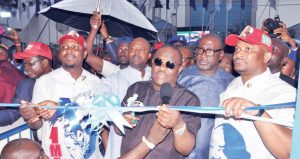 Rivers State Governor during the inauguration of the One Milion Youths for New Rivers State Secretariat in Port Harcourt