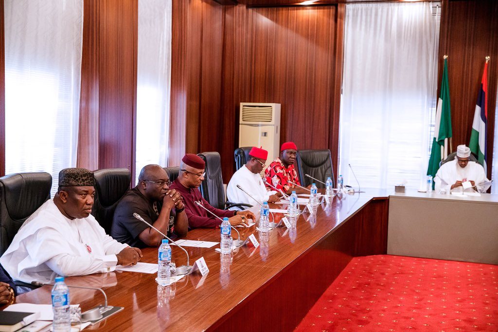 South East governors meet President Buhari in Abuja