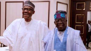 Buhari (L), Tinubu (R)
