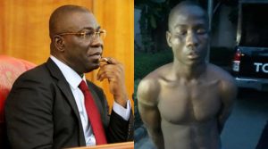 Ekweremadu (L), Break-in suspect (R)