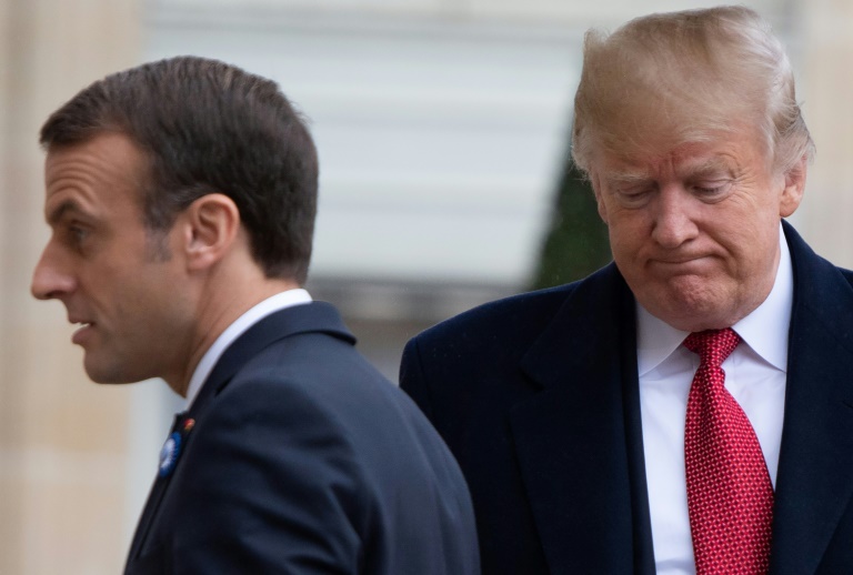 trump lashes out at Macron