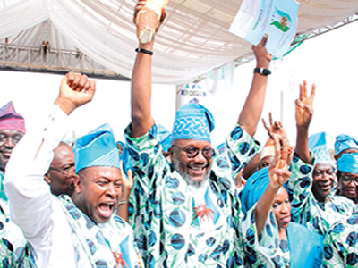 Akinlade at the rally