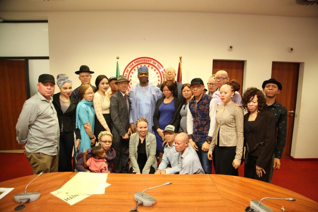 Albino Foundation members meet Senate President Bukola Saraki