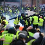 France protesters detained, tear-gassed