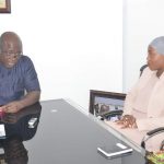 L-R: Heineken Lokpobiri,Minister of State for Agriculture and Rural Development; Ndine Gbossa, IFAD Country Representative