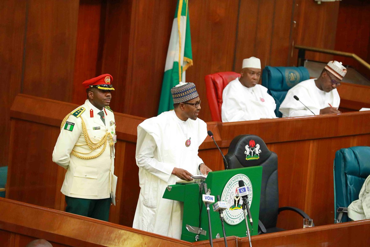 President Buhari at joint session of the National Assembly, Wed, Dec 19, 2018