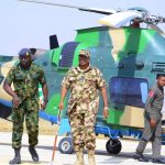 CAS Sadique Abubakar in Gusau, Zamfara as part of visit to northern states facing armed bandit attacks