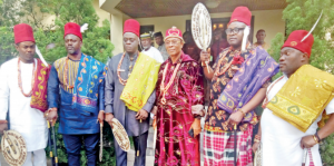 Eze Nwabekee with the newly decorated chiefs