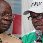 Adams Oshiomhole, APC chairman; Uche Secondus, PDP chairman