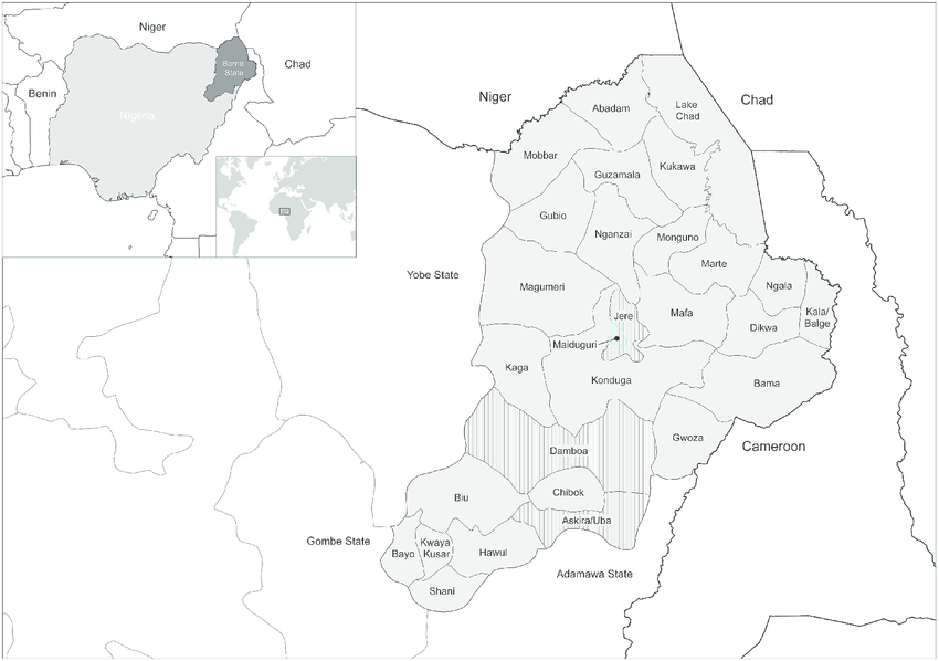 Map-of-Borno-State-showing-the-27-Local-Government-Areas-the-vertical-fill-denotes-the-4