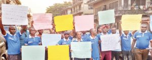 Members of Anambra State CLO during their protest