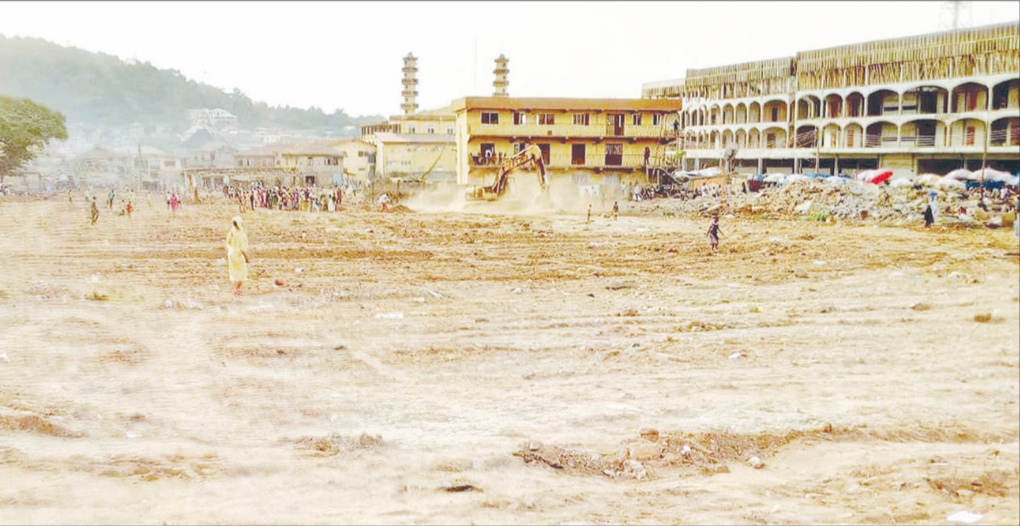 New Oja Oba Market under construction